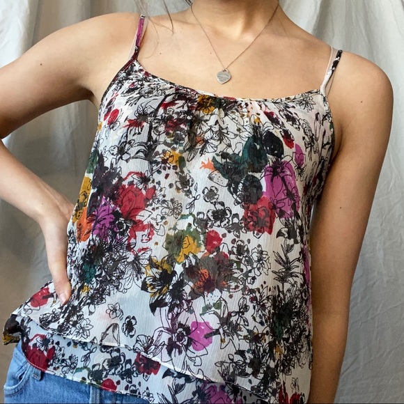Talula / Aritzia Floral Tank - Picture 1 of 4